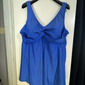 Raisins Blue Women's One Piece Swim Dress